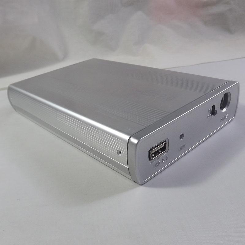 3.5 USB 2.0 to SATA HDD Exteral Enclosure Case silver